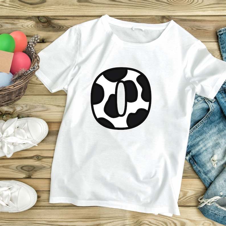 Cow Print Letters Svg